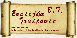 Bosiljka Tovitović vizit kartica